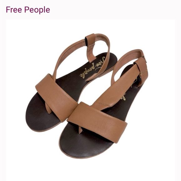 Free People Cognac Strappy Women’s Sandals - Picture 1 of 11